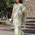 pista green color linen digital printed saree with running print blouse