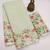 pista green color linen digital printed saree with running print blouse