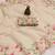 cream color linen digital printed saree with running print blouse