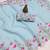blue color linen digital printed saree with running print blouse