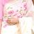 white pink color linen flower printed sarees