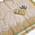 light chiku green yellow  flower printed linen sarees