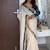 white blue color linen digital printed saree