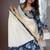white blue color linen digital printed saree