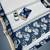 white blue color linen digital printed saree