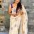 light chiku  purple color linen zari kerela border sarees