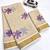 light chiku  purple color linen zari kerela border sarees