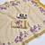 light chiku  purple color linen zari kerela border sarees