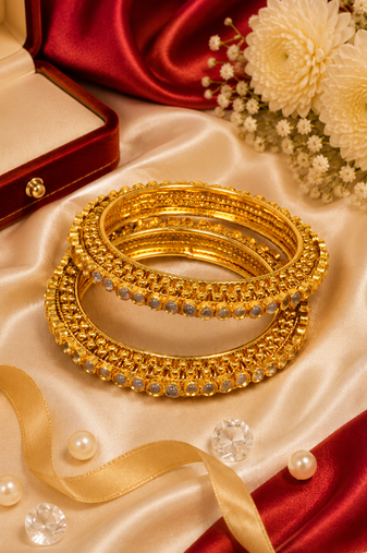 Kundan Gold Work Bangles