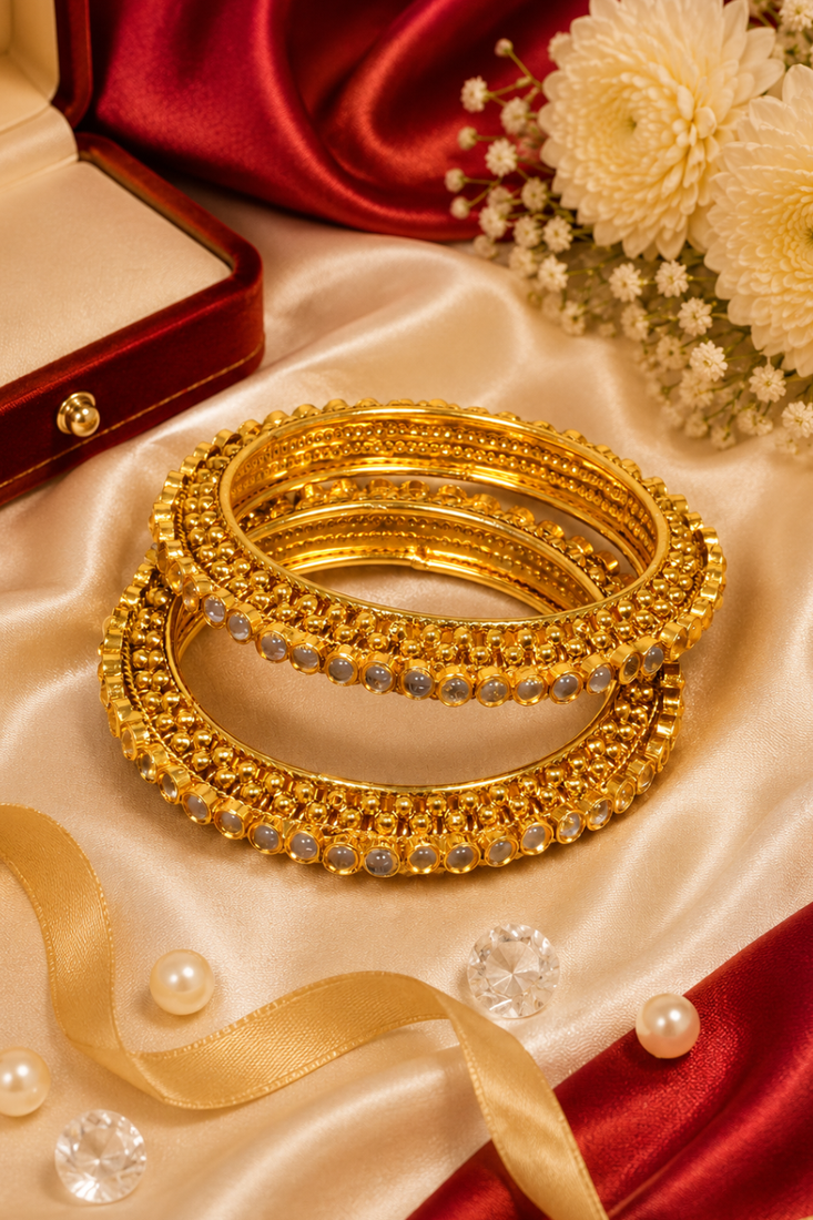 Kundan Gold Work Bangles