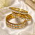 Gold Plated Square Cut Kundan Bangles