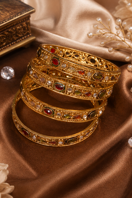 Navrang Multicolor Stone Work Bangles 2