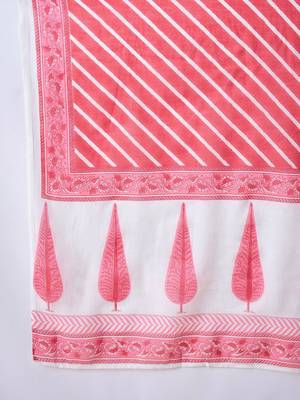 Women Floral Printed Regular Pure Cotton Kurta with Trousers & With Dupatta 4