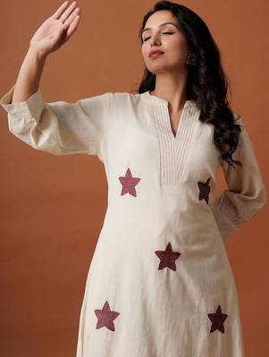 Women Ethnic Motifs Printed Regular Pure Cotton A-Line Kurta with Palazzos 2