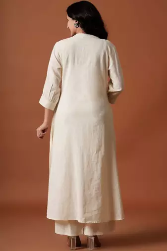 Women Ethnic Motifs Printed Regular Pure Cotton A-Line Kurta with Palazzos