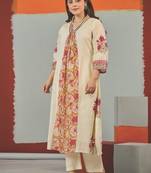 Women Floral Printed Regular Pure Cotton Kurta with Trousers