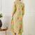 Women Floral Printed Regular Sequinned Pure Cotton Kurta with Trousers