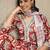 Women Floral Printed Regular Thread Work Pure Cotton Kurta with Trousers & With Dupatta