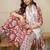Women Floral Printed Regular Thread Work Pure Cotton Kurta with Trousers & With Dupatta