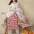 Women Floral Printed Regular Thread Work Pure Cotton Kurta with Trousers & With Dupatta