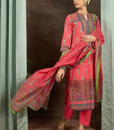 Women Ethnic Motifs Printed Regular Pure Cotton Kurta with Trousers & With Dupatta