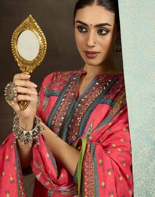 Women Ethnic Motifs Printed Regular Pure Cotton Kurta with Trousers & With Dupatta 3