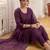 Women Ethnic Motifs Embroidered Regular Sequinned Kurta with Trousers & With Dupatta