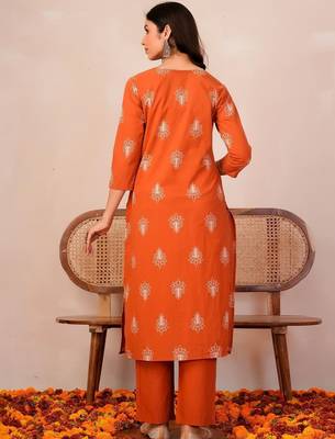 Women Ethnic Motifs Printed Regular Pure Cotton Kurta with Trousers & With Dupatta 4