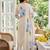 Women Floral Printed Regular Thread Work Linen Kurta with Trousers & With Dupatta