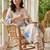 Women Floral Printed Regular Thread Work Linen Kurta with Trousers & With Dupatta
