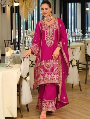 Women Ethnic Motifs Embroidered Regular Mirror Work Kurta with Palazzos & With Dupatta 2