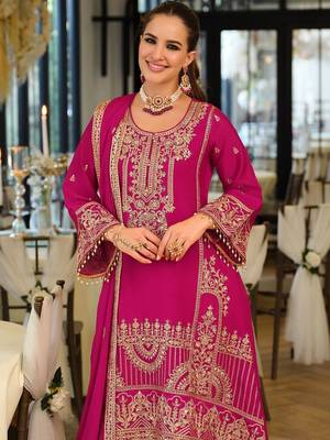 Women Ethnic Motifs Embroidered Regular Mirror Work Kurta with Palazzos & With Dupatta 5