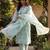 Women Floral Printed Regular Thread Work Linen Kurta with Trousers & With Dupatta