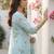 Women Floral Printed Regular Thread Work Linen Kurta with Trousers & With Dupatta