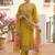 Women Floral Embroidered Regular Beads and Stones Liva Kurta with Trousers & With Dupatta