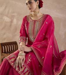 Women Ethnic Motifs Embroidered Regular Sequinned Kurta with Palazzos & With Dupatta