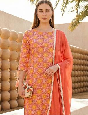 Women Paisley Printed Regular Kurta with Trousers & With Dupatta 4