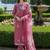 Women Floral Embroidered Regular Thread Work Kurta with Trousers & With Dupatta