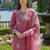 Women Floral Embroidered Regular Thread Work Kurta with Trousers & With Dupatta