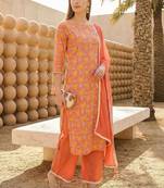Women Floral Printed Regular Kurta with Palazzos & With Dupatta