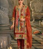 Women Ethnic Motifs Printed Regular Sequinned Kurta with Trousers & With Dupatta