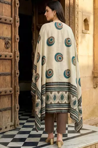 Women Printed Regular Pure Cotton Kurta with Trousers & With Dupatta