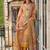 Women Floral Printed Regular Thread Work Linen Kurta with Trousers & With Dupatta