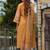 Women Floral Printed Regular Thread Work Linen Kurta with Trousers & With Dupatta