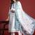 Women Floral Embroidered Regular Thread Work Pure Cotton Kurta with Trousers & With Dupatta