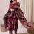 Women Floral Printed Regular Chanderi Silk Kurta with Trousers & With Dupatta