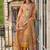Women Floral Printed Regular Thread Work Linen Kurta with Trousers & With Dupatta