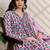 Women Floral Printed Empire Pure Cotton Kurta with Trousers & With Dupatta