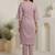 Women Floral Embroidered Regular Thread Work Pure Cotton Kurta with Trousers & With Dupatta
