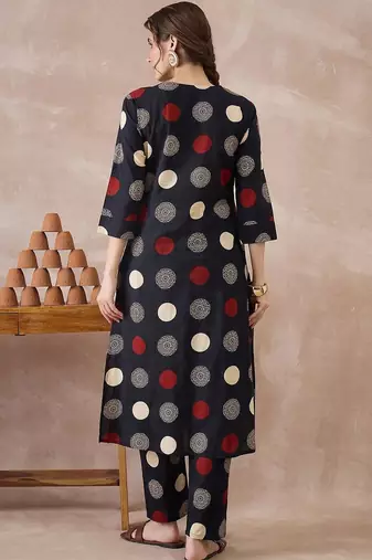 Women Printed Regular Pure Cotton Kurta with Trousers